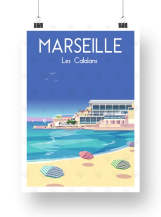 Affiche Maison Landolfi - Marseille - Cours Julien Escalier
